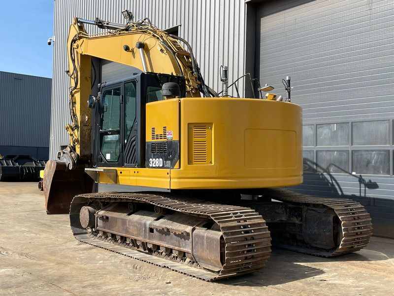 2012 Caterpillar 328D LCR crawler excavator, rear three-quarter view 2012 Caterpillar 328D LCR crawler excavator, rear three-quarter view