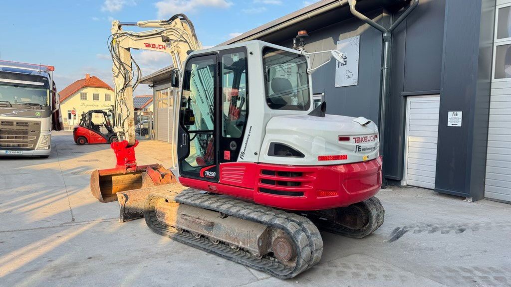 2018 Takeuchi TB290 mini excavator, rear three-quarter view 2018 Takeuchi TB290 mini excavator, rear three-quarter view