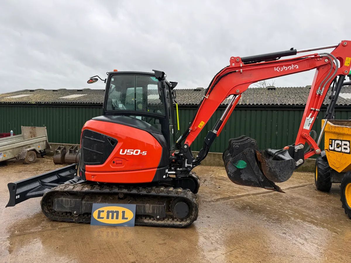 2025 Kubota U50-5 mini excavator, side profile view 2025 Kubota U50-5 mini excavator, side profile view