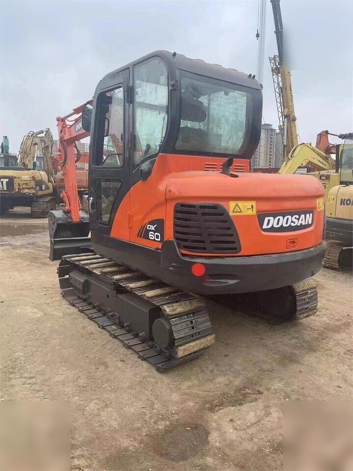 2020 Doosan DX60 crawler excavator, rear three-quarter view
