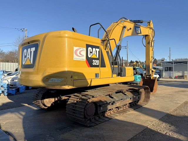 2018 Caterpillar 320-07B crawler excavator, rear three-quarter view 2018 Caterpillar 320-07B crawler excavator, rear three-quarter view