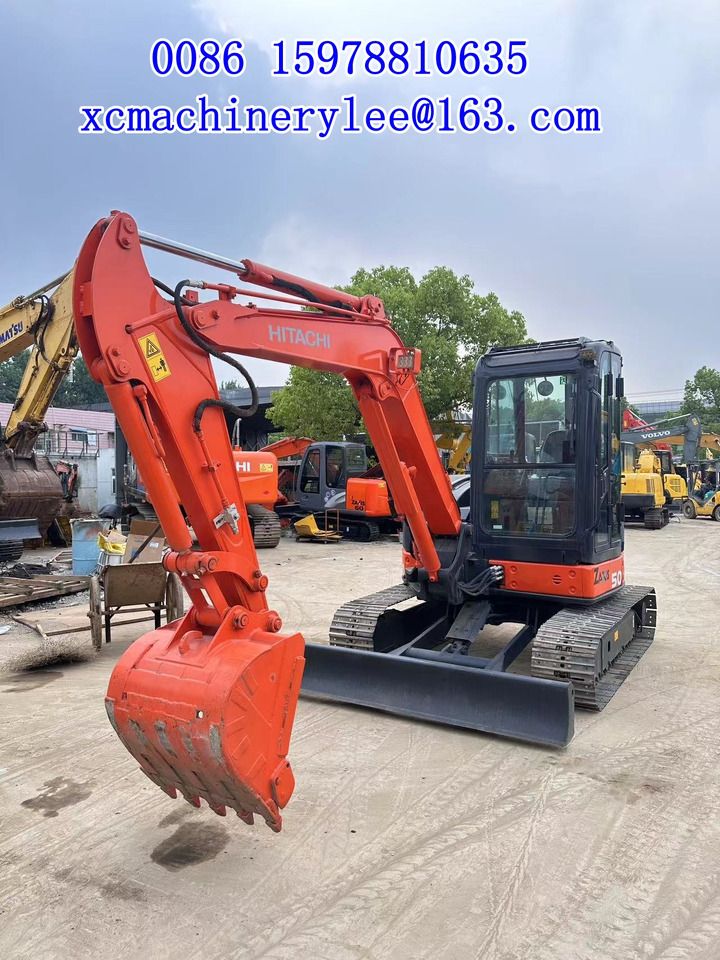 2024 Hitachi ZX50 mini excavator, front three-quarter view 2024 Hitachi ZX50 mini excavator, front three-quarter view