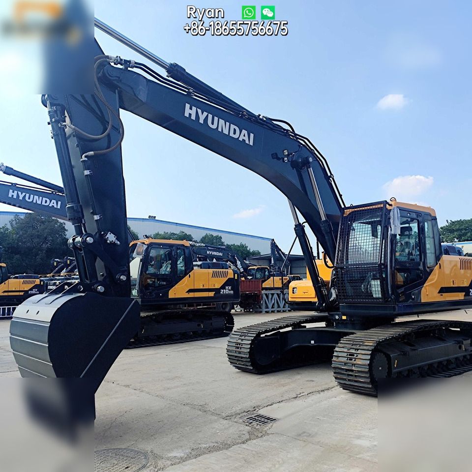 2025 Hyundai HX220HD crawler excavator, front three-quarter view 2025 Hyundai HX220HD crawler excavator, front three-quarter view