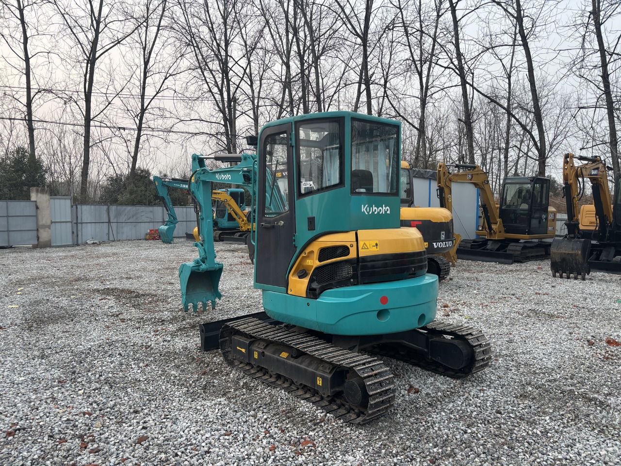 2022 Kubota U35 mini excavator, rear three-quarter view