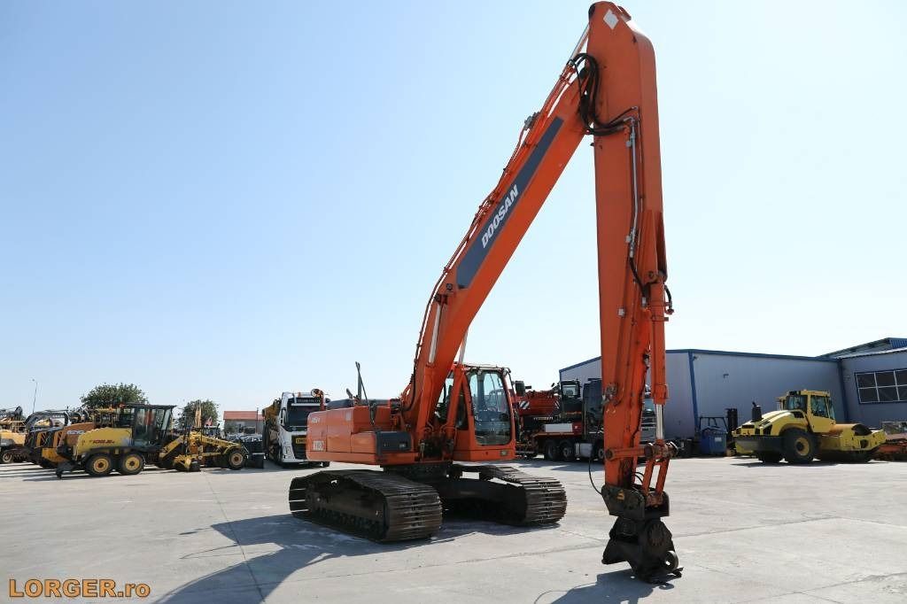 2010 Doosan DX300 long-reach crawler excavator, side view 2010 Doosan DX300 long-reach crawler excavator, side view