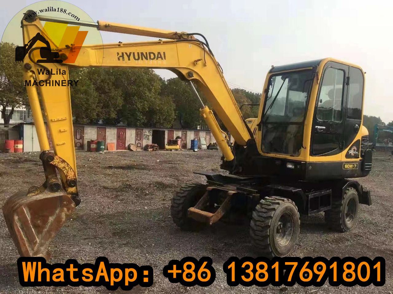 2023 Hyundai R60W-7 mini excavator, side view 2023 Hyundai R60W-7 mini excavator, side view
