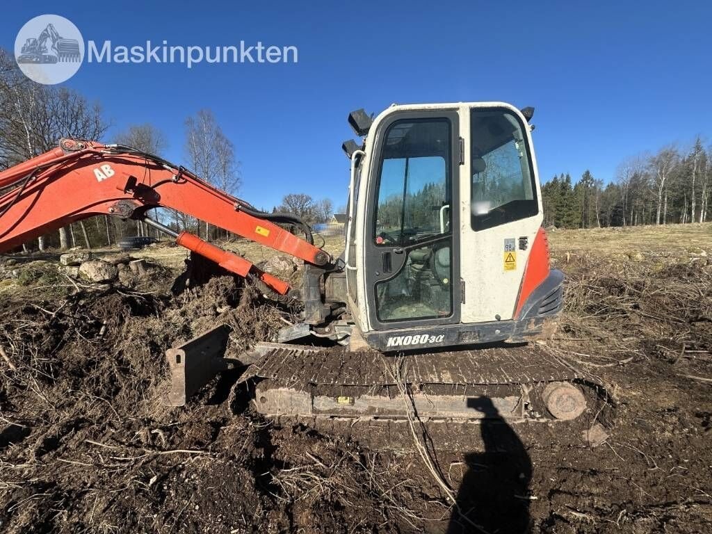 2011 Kubota KX080-3 crawler excavator, side view