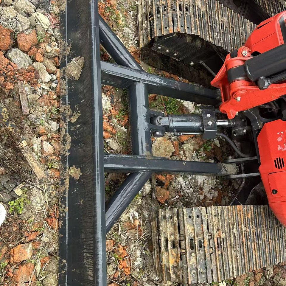 2023 Kubota U55 mini excavator backfill blade view