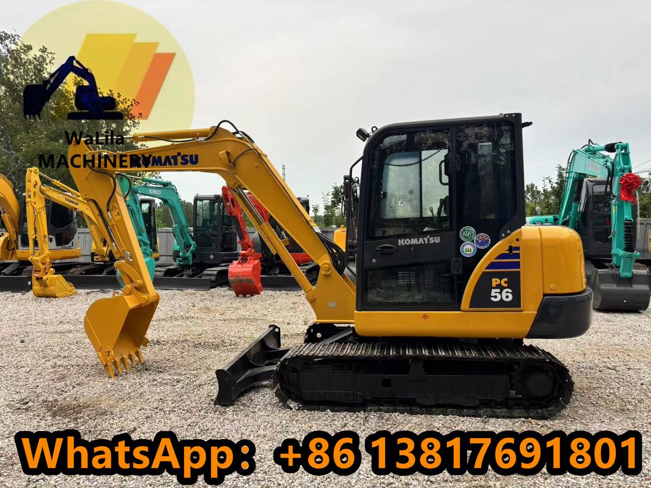 2023 Komatsu PC56-7 mini excavator, side view 2023 Komatsu PC56-7 mini excavator, side view