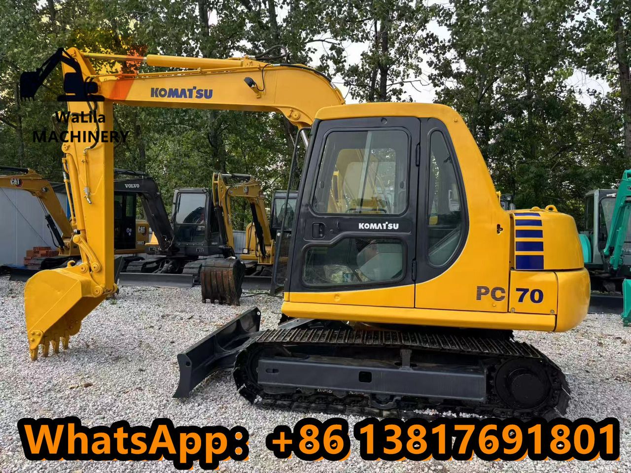 2019 Komatsu PC70 mini excavator, side profile view 2019 Komatsu PC70 mini excavator, side profile view
