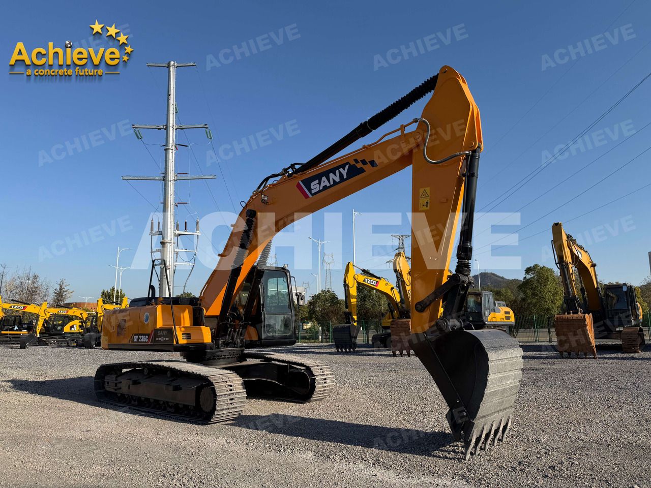 2025 Sany SY235C crawler excavator, side profile view 2025 Sany SY235C crawler excavator, side profile view