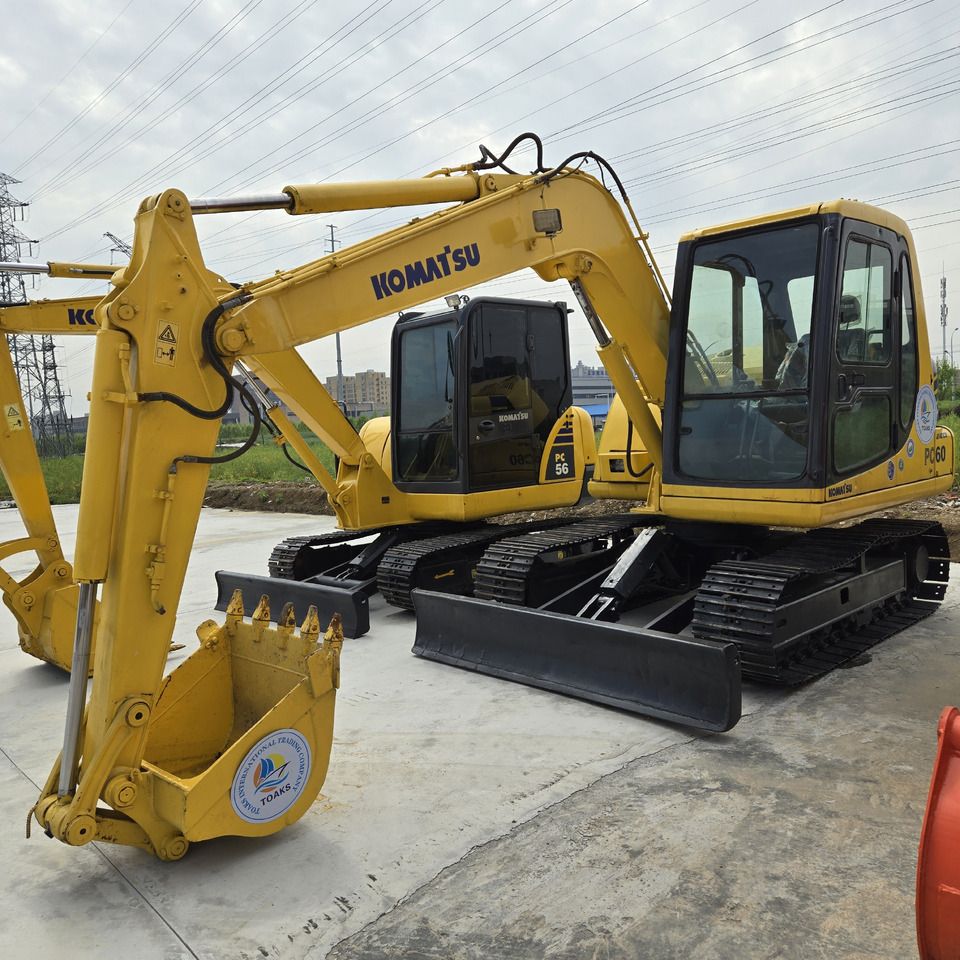 2020 Komatsu PC60 mini excavator, front three-quarter view 2020 Komatsu PC60 mini excavator, front three-quarter view