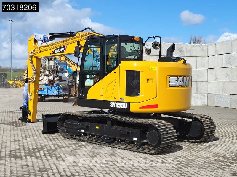 2024 Sany SY155U crawler excavator, rear three-quarter view
