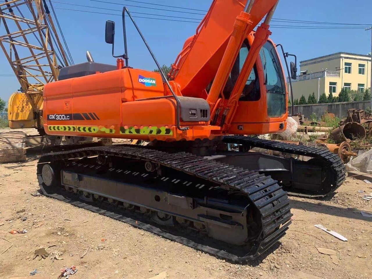 Doosan DX300LC crawler excavator, side view Doosan DX300LC crawler excavator, side view