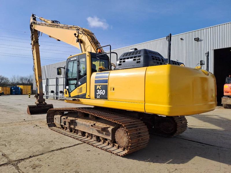 2018 Komatsu PC360LC-11 crawler excavator, rear three-quarter view 2018 Komatsu PC360LC-11 crawler excavator, rear three-quarter view