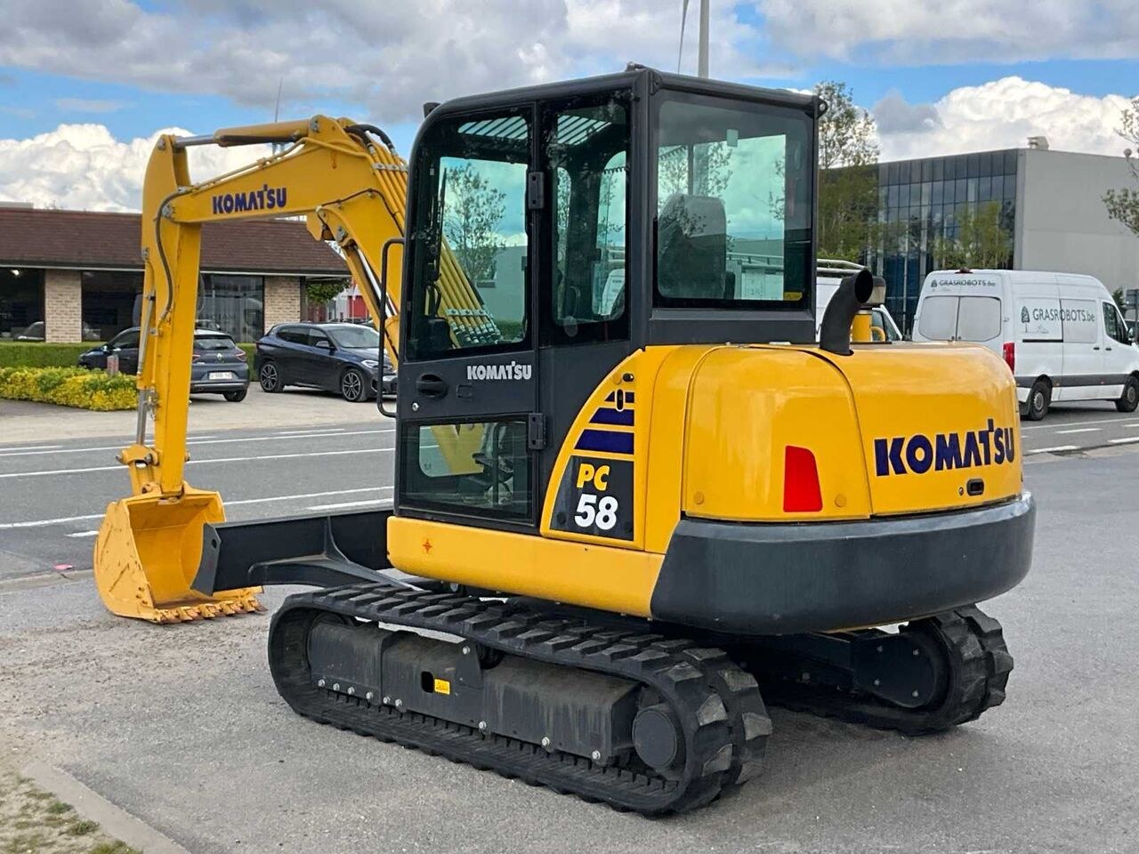 2022 Komatsu PC58-8 crawler excavator, rear three-quarter view 2022 Komatsu PC58-8 crawler excavator, rear three-quarter view