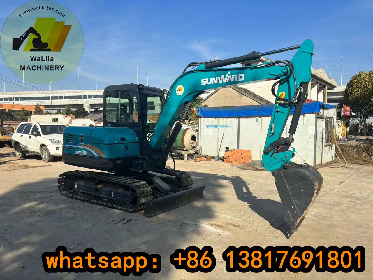 2023 Sunward SWE60E mini excavator, side profile view 2023 Sunward SWE60E mini excavator, side profile view