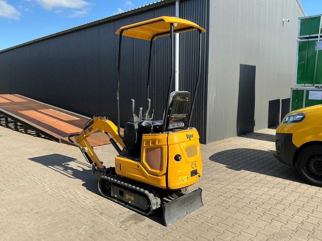JPC CT-13 mini excavator, rear three-quarter view