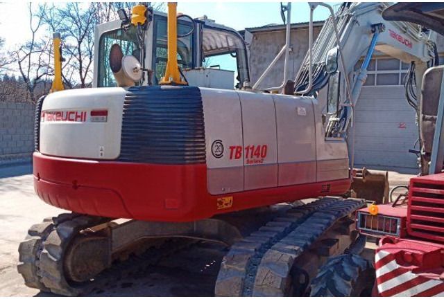 2015 Takeuchi TB1140 crawler excavator, rear three-quarter view