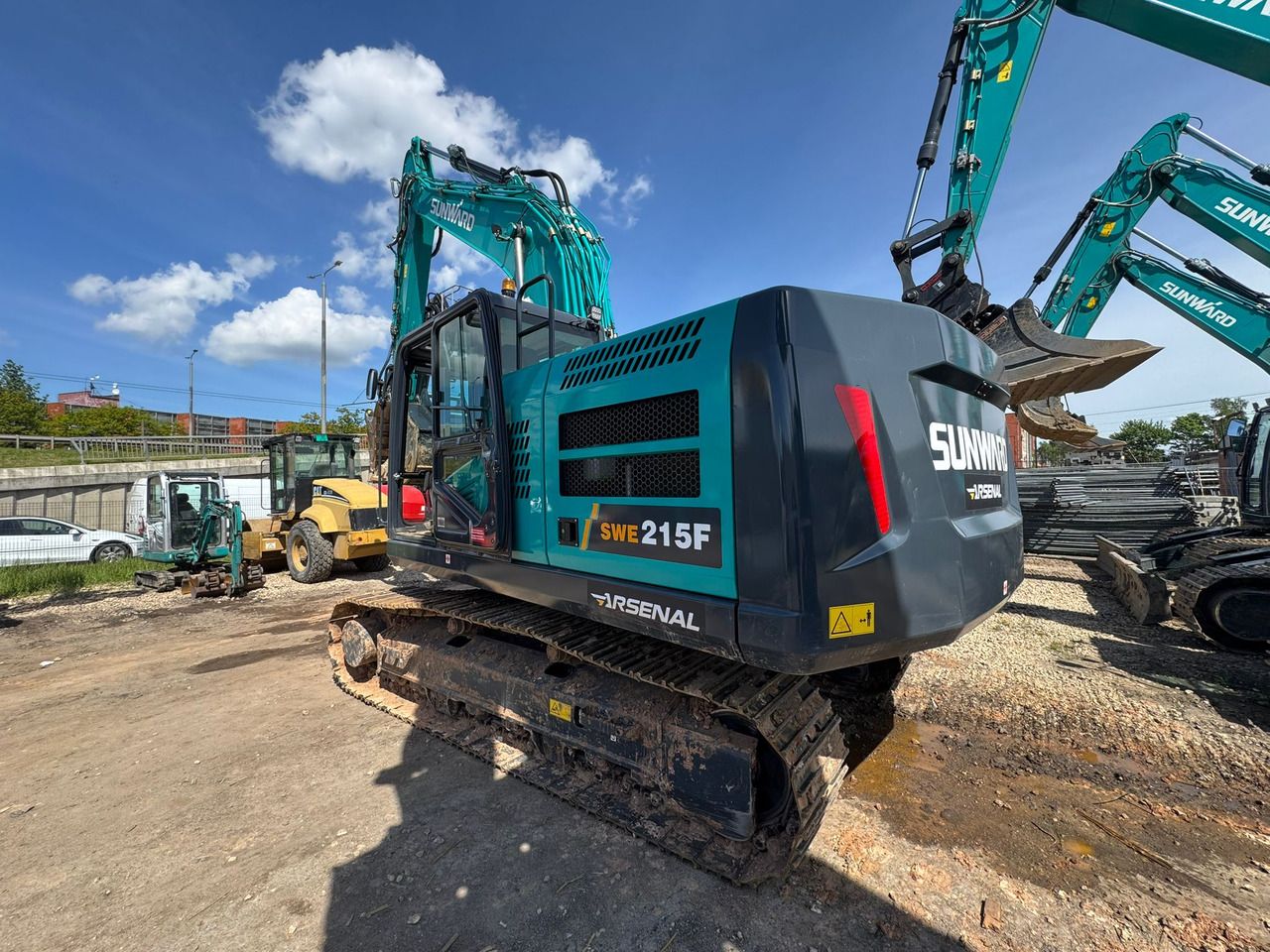 2025 Sunward SWE215F-5A excavator, rear three-quarter view
