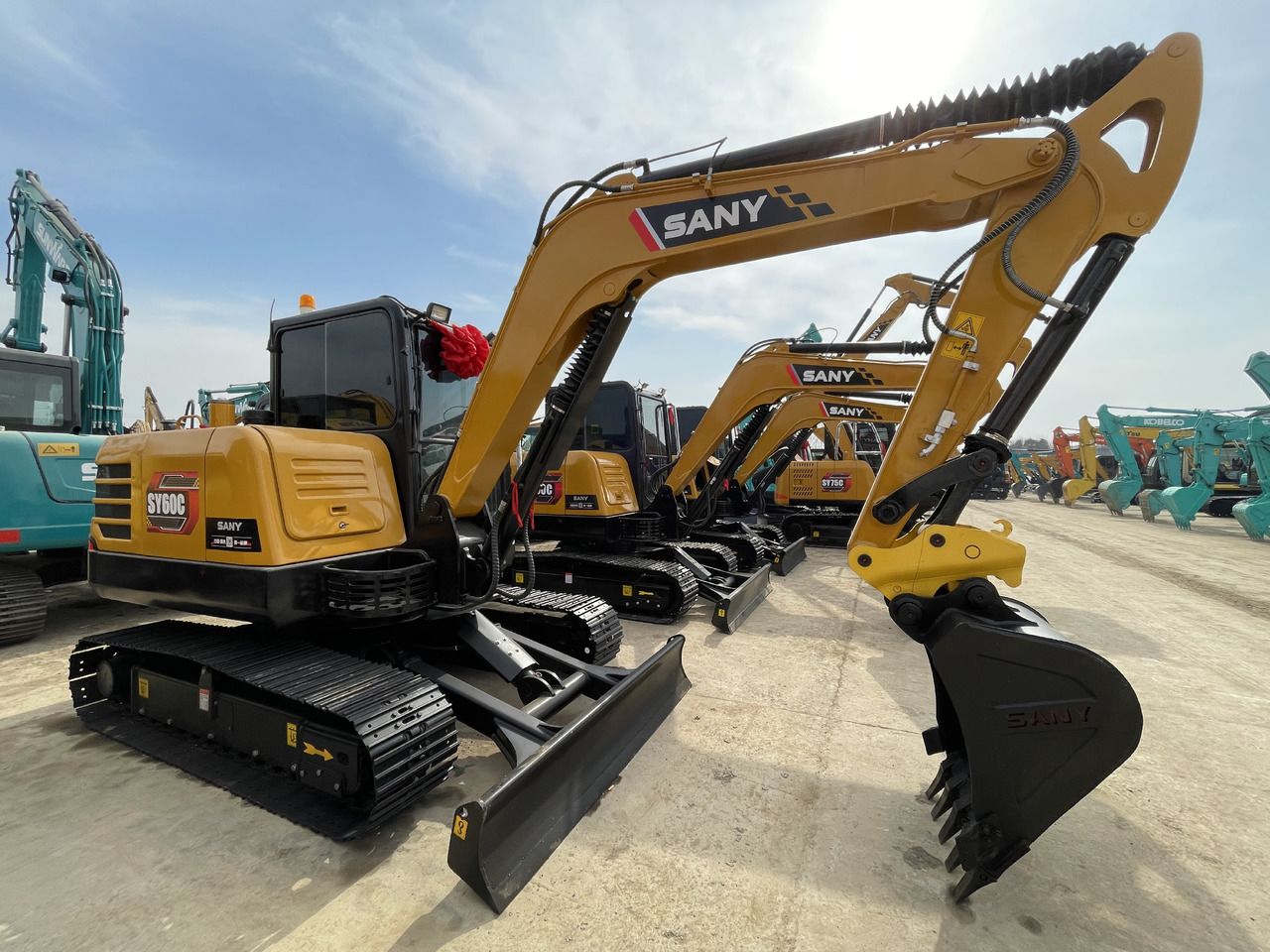 2023 Sany SY60C mini excavator, side profile view