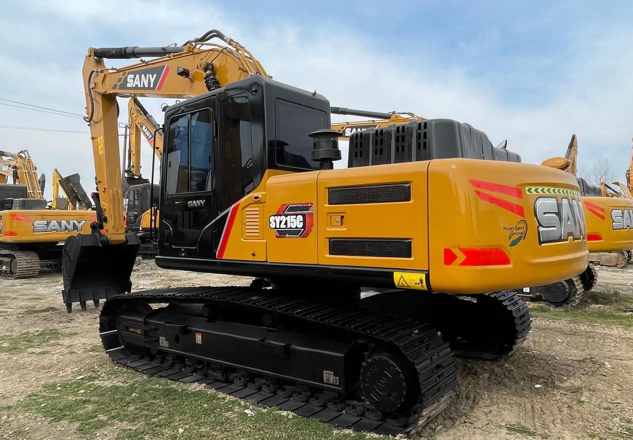 2023 Sany SY215C crawler excavator, rear three-quarter view