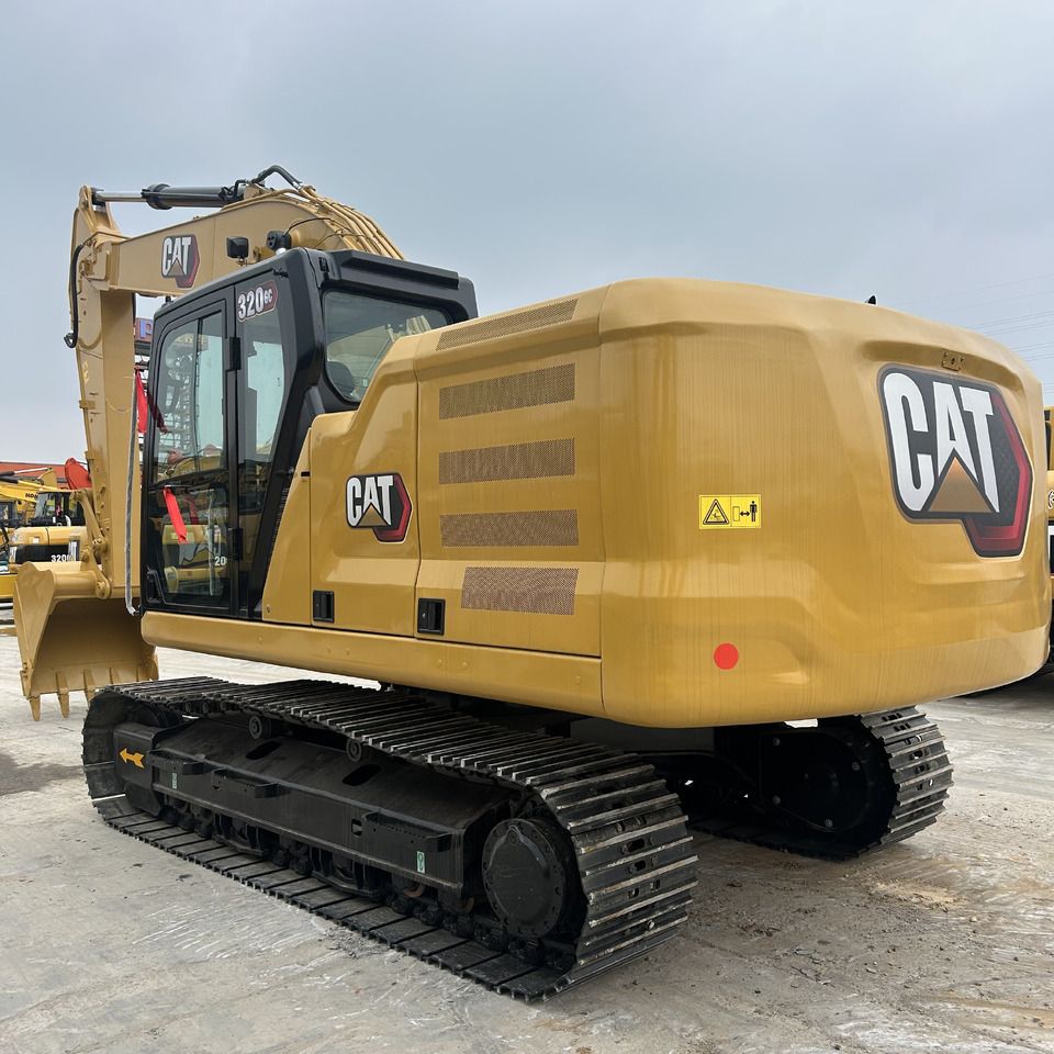 2023 Caterpillar 320GC crawler excavator, rear three-quarter view 2023 Caterpillar 320GC crawler excavator, rear three-quarter view