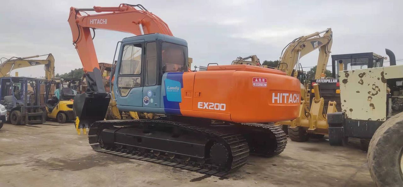 2016 Hitachi EX200-2 crawler excavator, rear three-quarter view