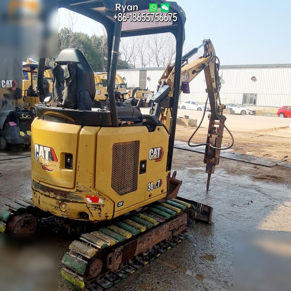 2020 Caterpillar 301.7CR mini excavator, rear three-quarter view 2020 Caterpillar 301.7CR mini excavator, rear three-quarter view