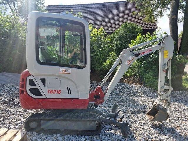 2021 Takeuchi TB216 mini excavator, side view 2021 Takeuchi TB216 mini excavator, side view