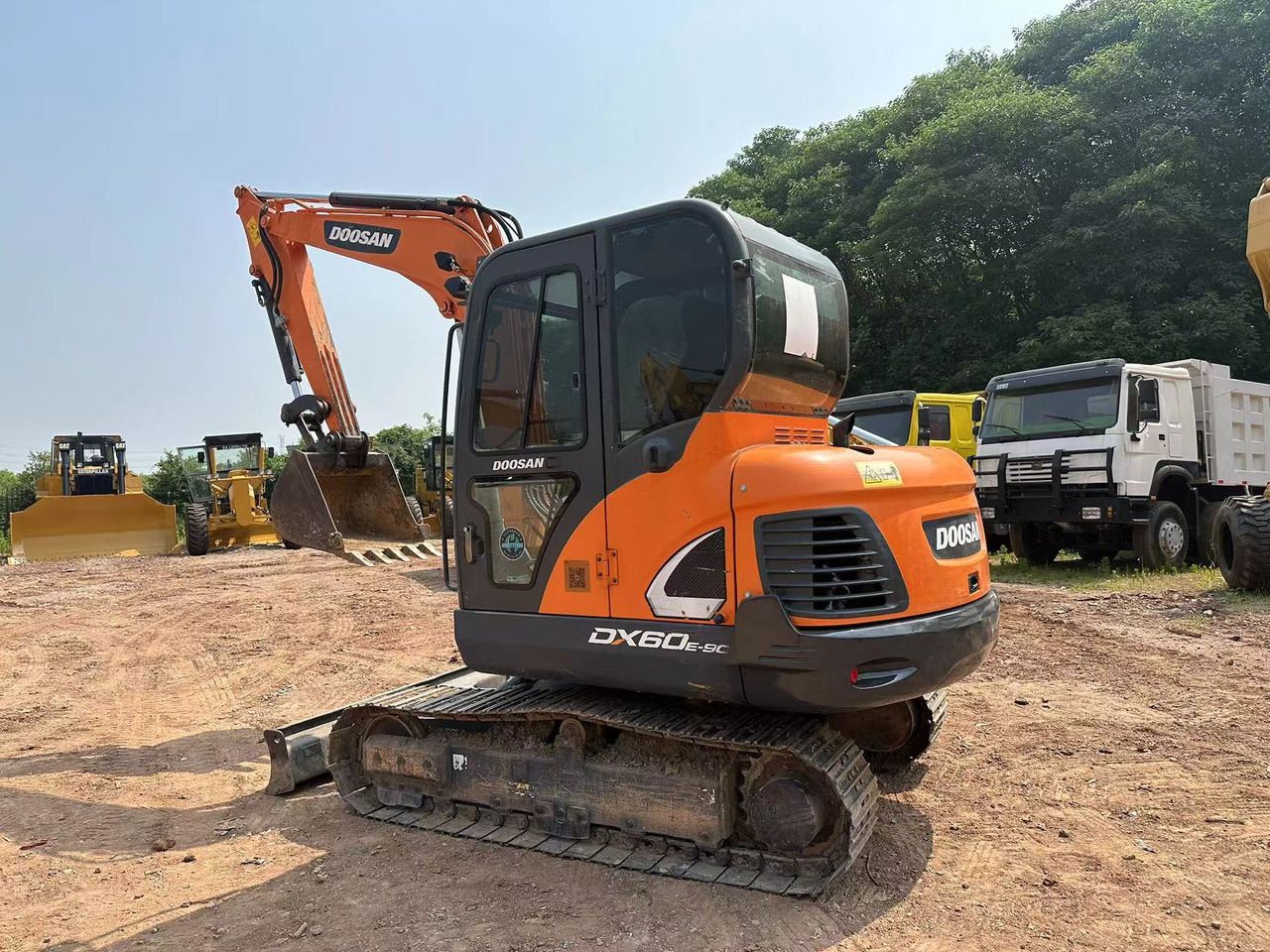 2020 Doosan DX60E-9C crawler excavator, front three-quarter view 2020 Doosan DX60E-9C crawler excavator, front three-quarter view
