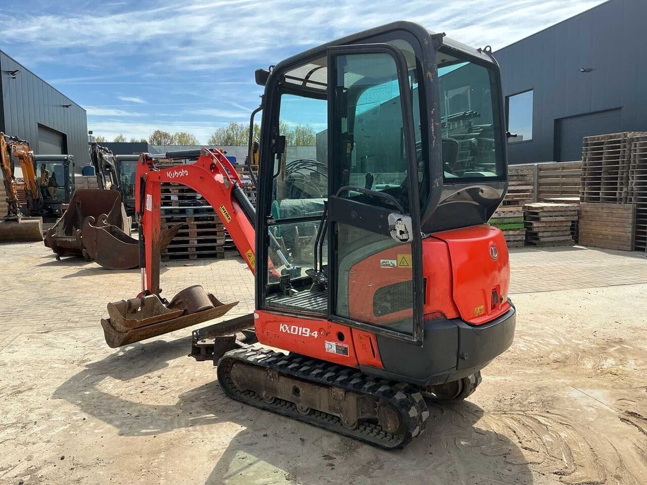 2017 Kubota KX019-4 mini excavator, rear three-quarter view 2017 Kubota KX019-4 mini excavator, rear three-quarter view