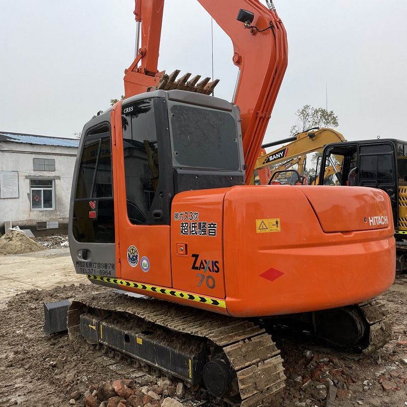 Hitachi Zaxis 70 mini excavator, rear three-quarter view