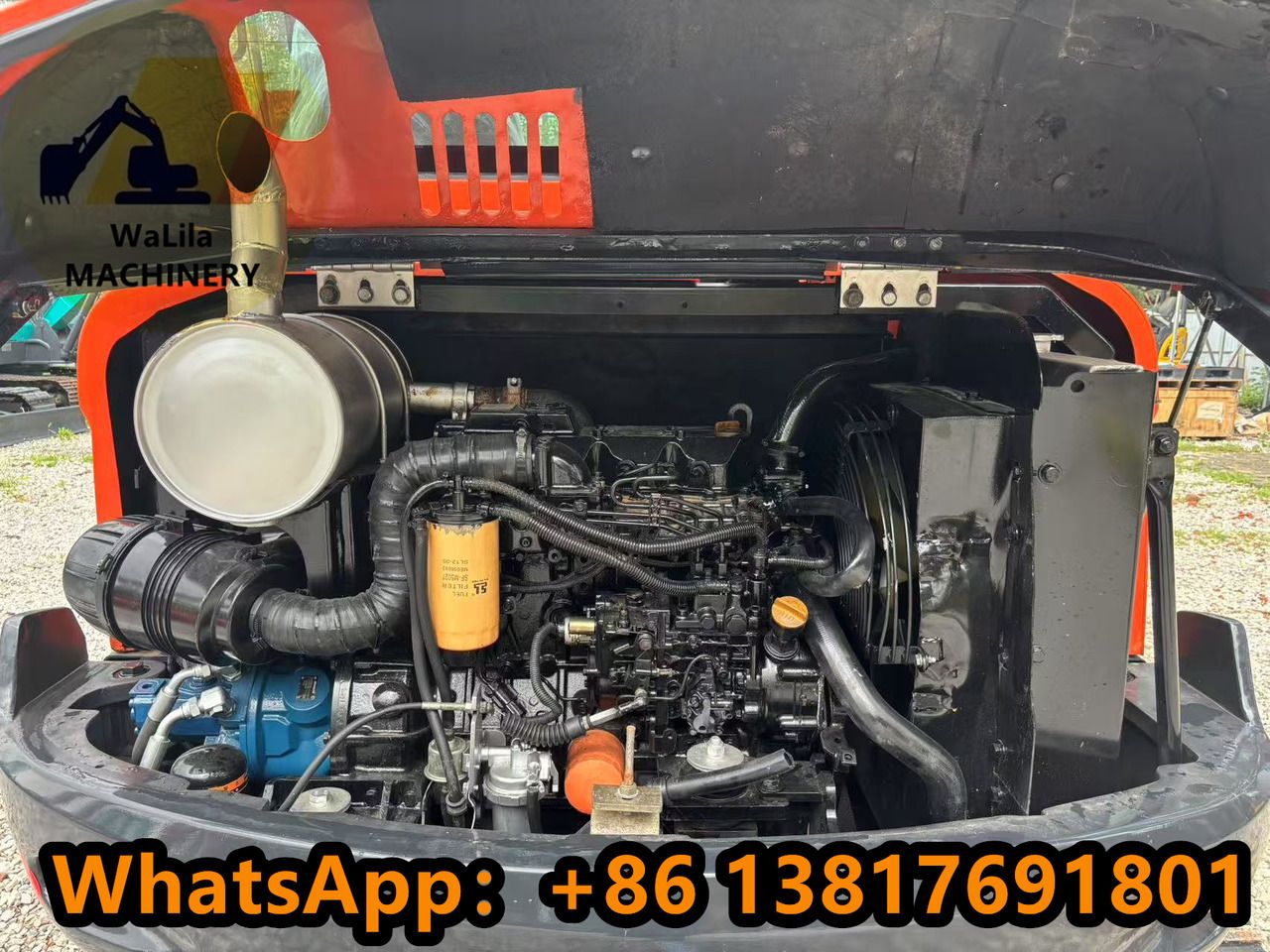 2023 Doosan DX60-9C mini excavator engine compartment view 2023 Doosan DX60-9C mini excavator engine compartment view