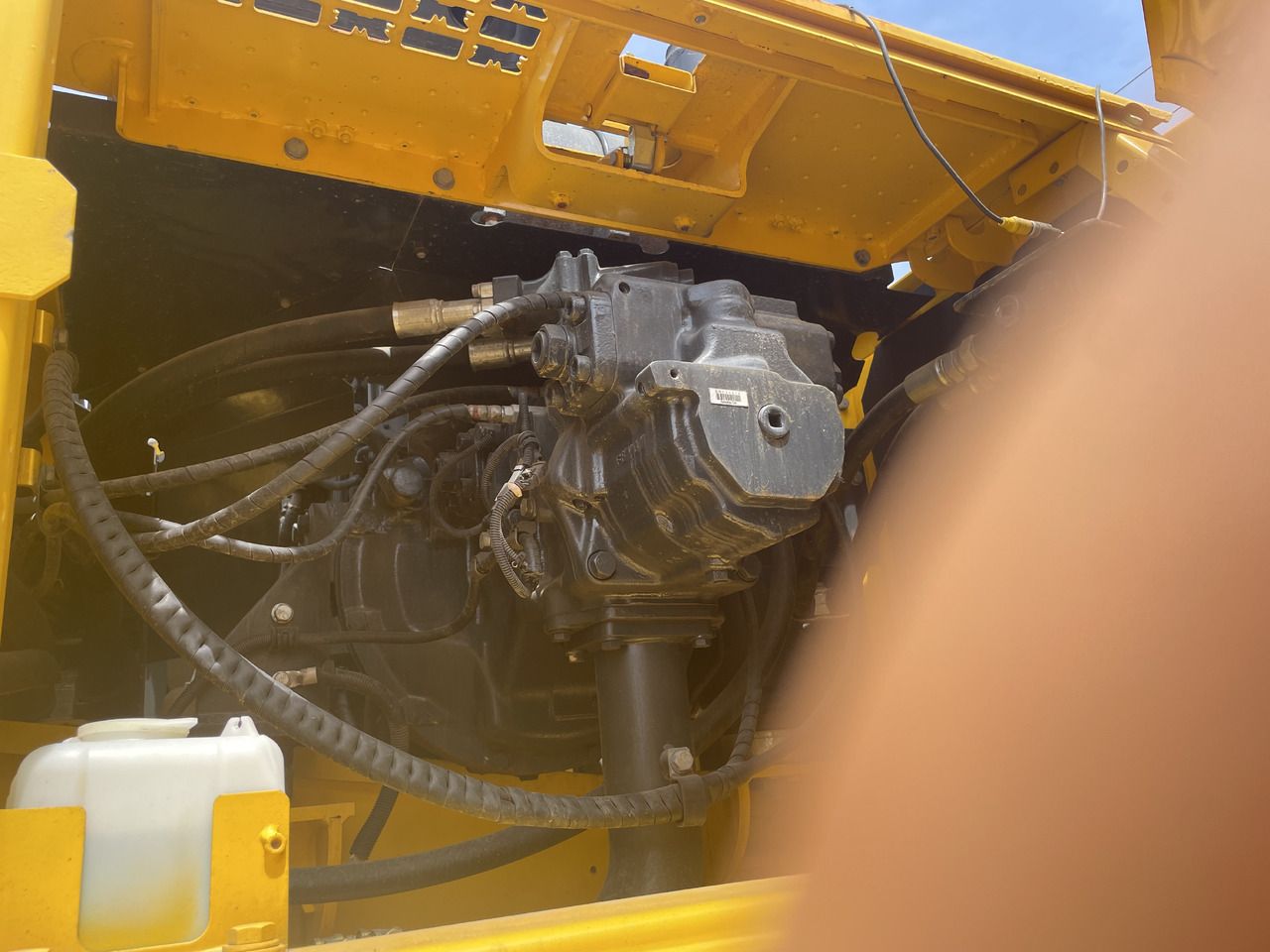 2023 Komatsu PC350-8 crawler excavator engine compartment view