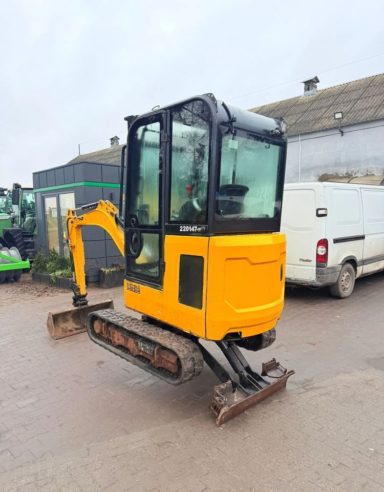 2021 JCB 16C-1 mini excavator, rear three-quarter view