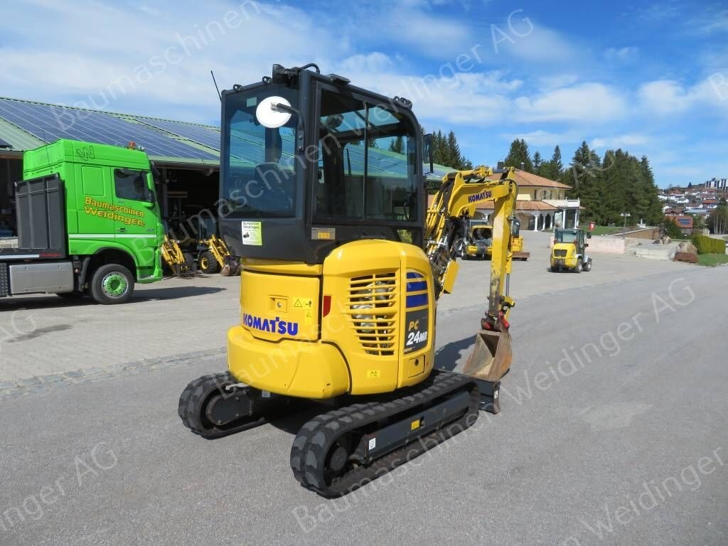 2021 Komatsu PC24MR-5 mini excavator, rear three-quarter view