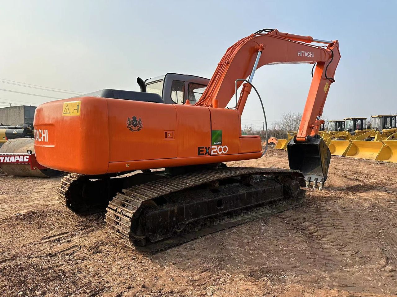 2019 Hitachi EX200-5 crawler excavator, rear three-quarter view