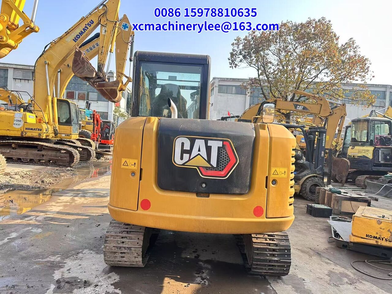 2024 Caterpillar 305.5E2 mini excavator, rear view 2024 Caterpillar 305.5E2 mini excavator, rear view
