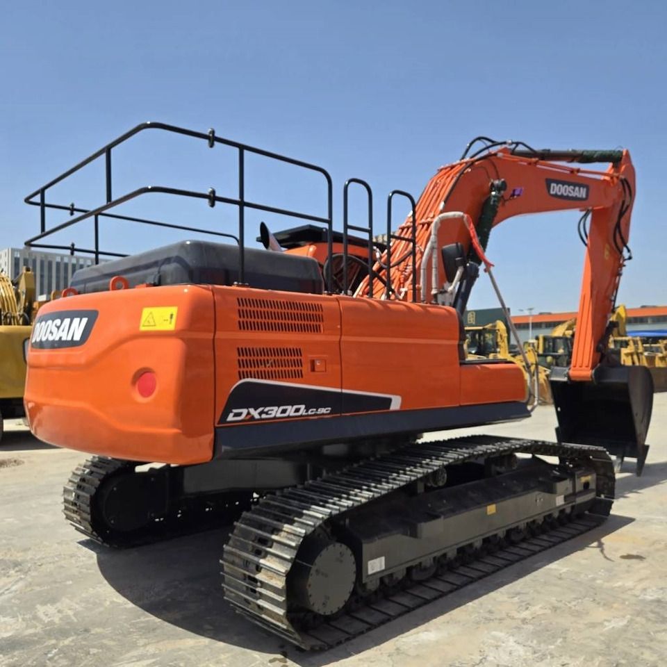2023 Doosan DX300LC-9C excavator, rear three-quarter view 2023 Doosan DX300LC-9C excavator, rear three-quarter view
