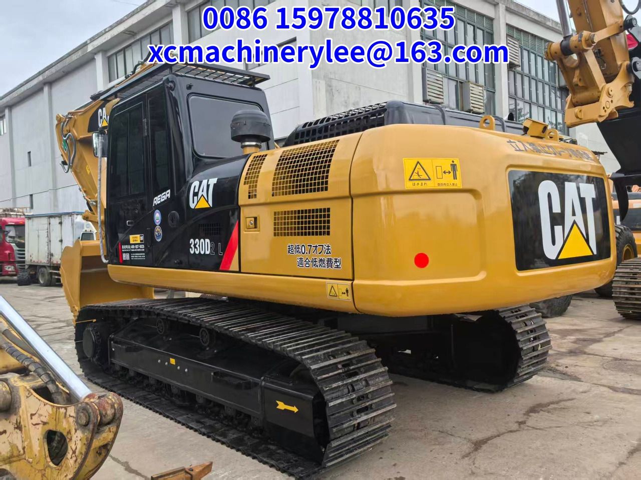 2024 Caterpillar 330D2 L crawler excavator, rear three-quarter view 2024 Caterpillar 330D2 L crawler excavator, rear three-quarter view