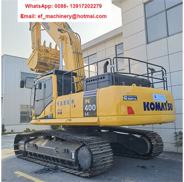 2023 Komatsu PC400-7 crawler excavator, rear three-quarter view 2023 Komatsu PC400-7 crawler excavator, rear three-quarter view