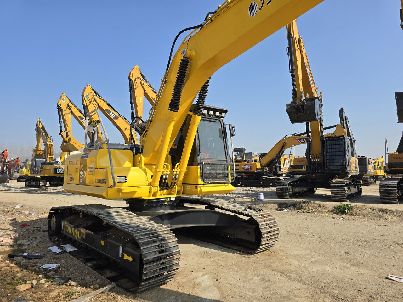 2023 Komatsu PC240-8 crawler excavator, rear three-quarter view