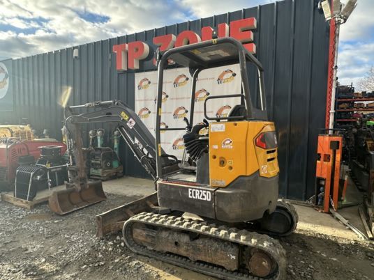 2017 Volvo ECR25D mini excavator, rear three-quarter view 2017 Volvo ECR25D mini excavator, rear three-quarter view