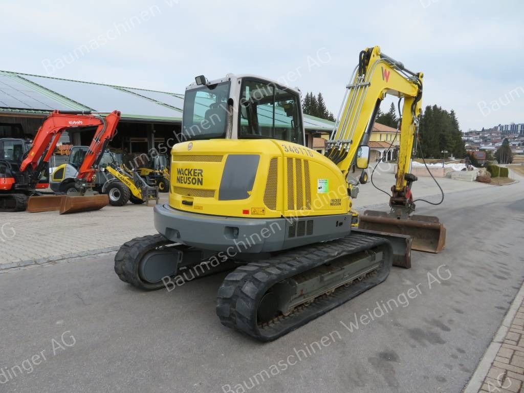 2017 Wacker Neuson EZ80 mini excavator, rear three-quarter view 2017 Wacker Neuson EZ80 mini excavator, rear three-quarter view