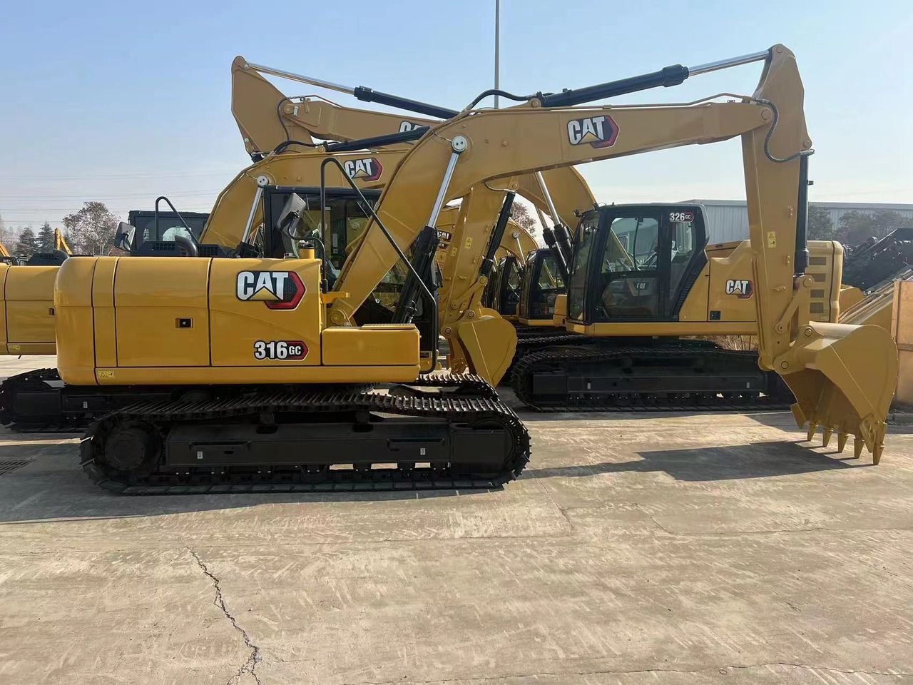 2026 Caterpillar 316GC crawler excavator, side profile view 2026 Caterpillar 316GC crawler excavator, side profile view