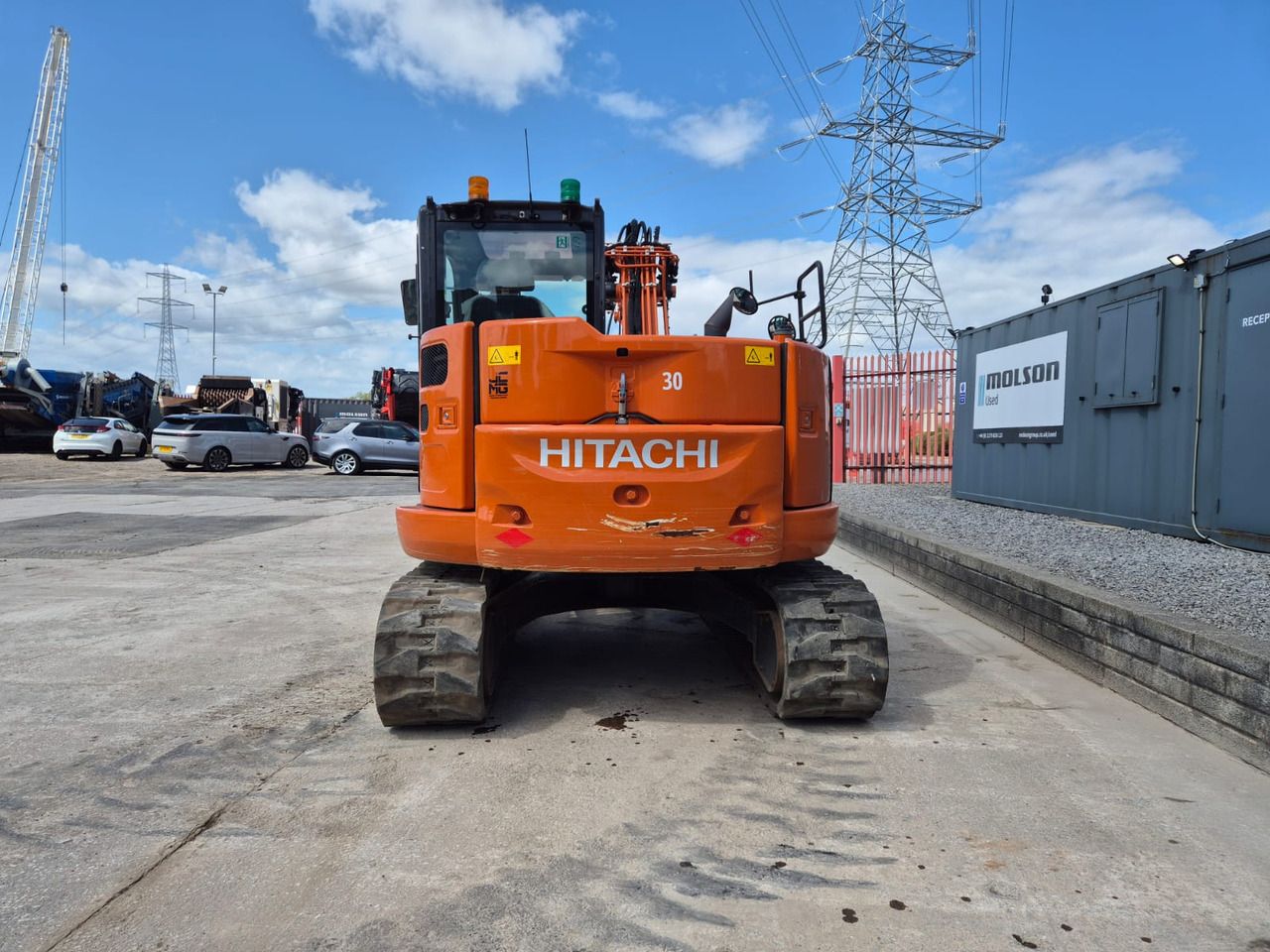 2023 Hitachi ZX85USBR-6 2PB mini excavator rear view
