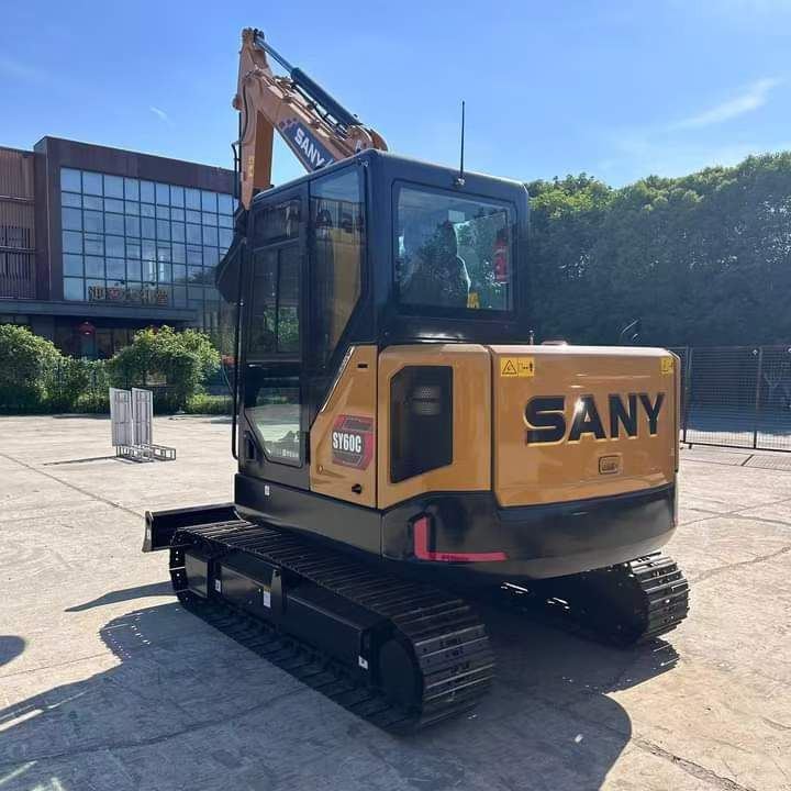 2025 Sany SY60C excavator, rear three-quarter view 2025 Sany SY60C excavator, rear three-quarter view