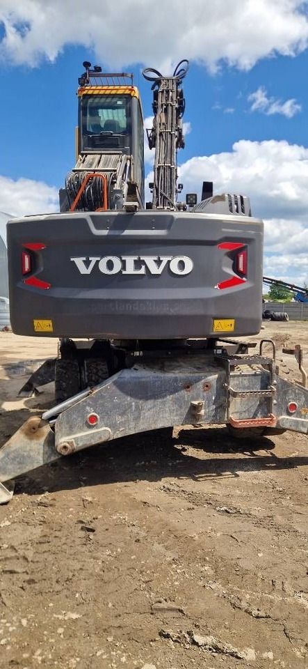 2018 Volvo EW240EMH material handler rear view