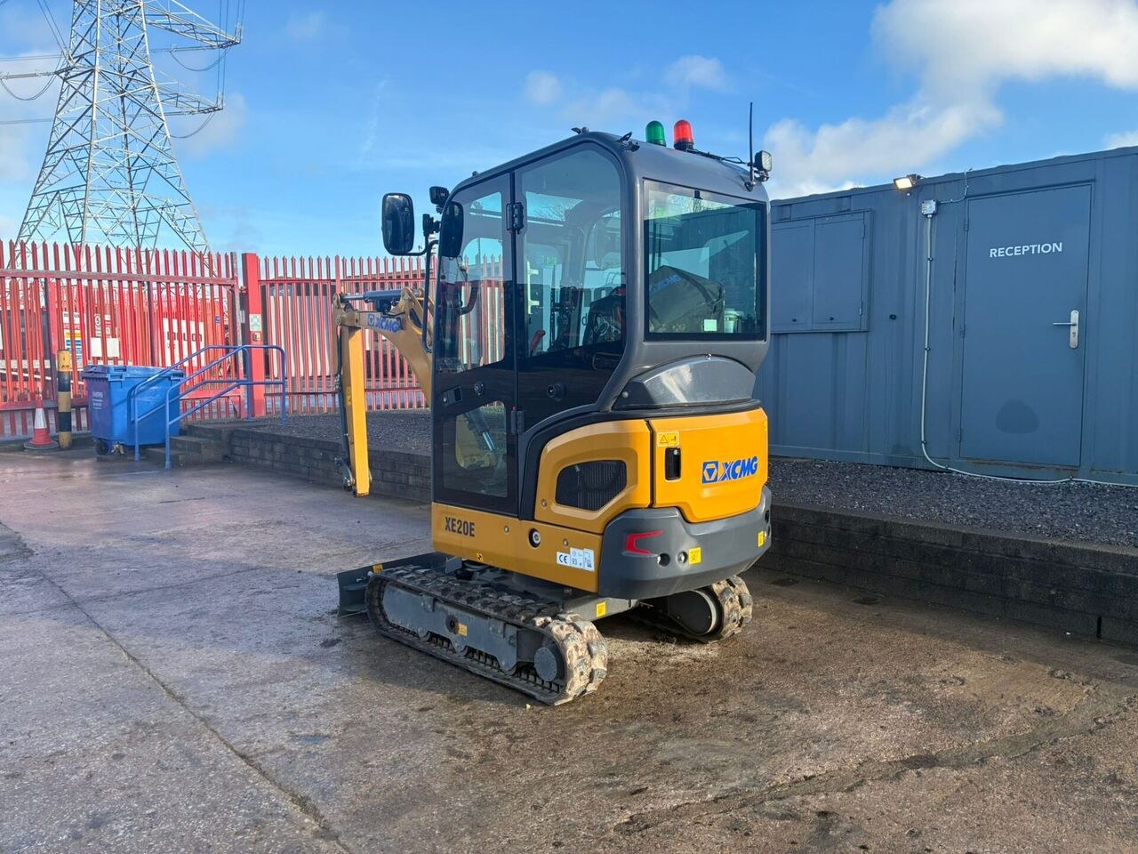 2024 XCMG XE20E mini excavator, rear three-quarter view